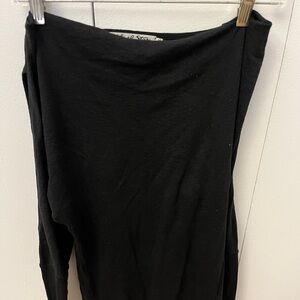 Michael Stars OS Black Long Sleeve Cotton Shirt With Cut Outs on the Sleeves